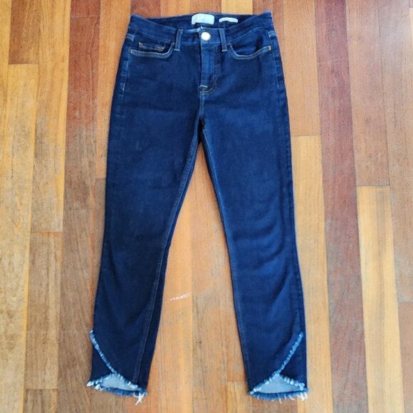 7 For All Mankind "JEN7" Dark Wash Ankle Skinny Jeans Size 4 - Picture 5 of 16